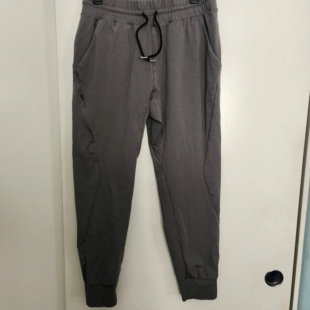 BYLT Active Jogger Mens Medium Gray Excellent Tapered Stretch Performance Pants